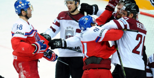Foto: Latvijas hokeja valstsvienība "Prāga 2015"