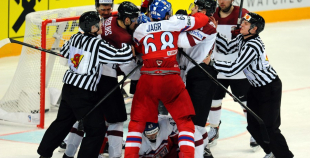 Foto: Latvijas hokeja valstsvienība "Prāga 2015"