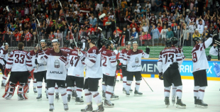 Foto: Latvijas hokeja valstsvienība "Prāga 2015"