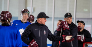 FOTO: Latvijas U-20 valstsvienība turpina gatavoties pasaules čempionātam