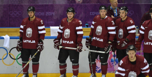 Latvijas hokeja valstsvienība "Soči2014"