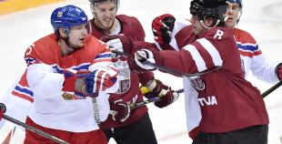 Latvijas hokeja valstsvienība "Soči2014"