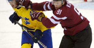 Latvijas hokeja valstsvienība "Soči2014"