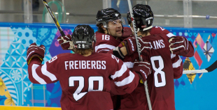 Latvijas hokeja valstsvienība "Soči2014"