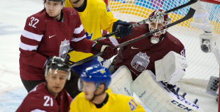 Latvijas hokeja valstsvienība "Soči2014"