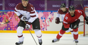 Latvijas hokeja valstsvienība "Soči2014"