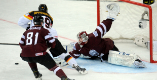 Latvijas hokeja valstsvienība "Minska2014"