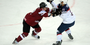 Latvijas hokeja valstsvienība "Minska2014"