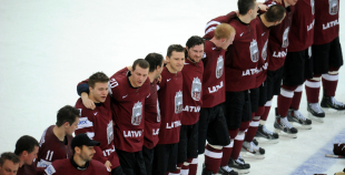 Latvijas hokeja valstsvienība "Minska2014"