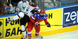 Latvijas hokeja valstsvienība "Minska2014"