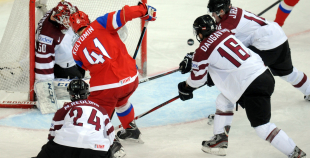 Latvijas hokeja valstsvienība "Minska2014"