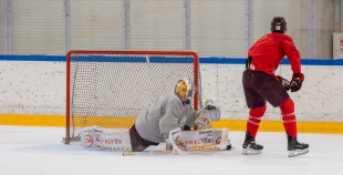 Latvijas izlases pirmais treniņš pirms "Deutschland Cup"