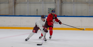 Latvijas izlases pirmais treniņš pirms "Deutschland Cup"