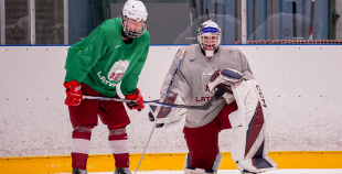 Latvijas U18 izlases treniņš pirms turnīra Slovākijā