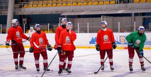 Latvijas U18 izlases treniņš pirms turnīra Slovākijā