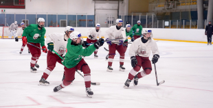 Latvijas U18 izlases treniņš pirms turnīra Slovākijā