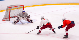 Latvijas U18 izlases treniņš pirms turnīra Slovākijā