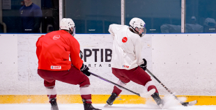 Latvijas U18 izlases treniņš pirms turnīra Slovākijā