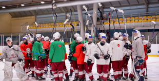 Latvijas U18 izlases treniņš pirms turnīra Slovākijā