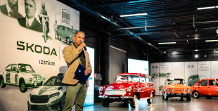 “Škoda 130 gadi” izstādē redzama arī 2021. gada PČ hokeja čempionāta elektroauto