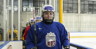 Latvijas U18 meiteņu hokeja izlases treniņš