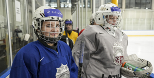 Latvijas U18 meiteņu hokeja izlases treniņš