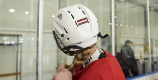 Latvijas U18 meiteņu hokeja izlases treniņš