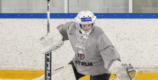 Latvijas U18 meiteņu hokeja izlases treniņš
