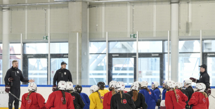 Latvijas U18 meiteņu hokeja izlases treniņš