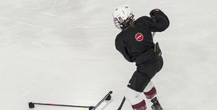 Latvijas U18 meiteņu hokeja izlases treniņš