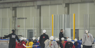 Latvijas U18 meiteņu hokeja izlases treniņš