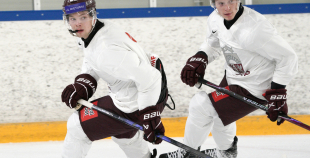 Latvijas hokeja izlases treniņš (09.12)