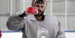 Latvijas hokeja izlases treniņš (09.12)