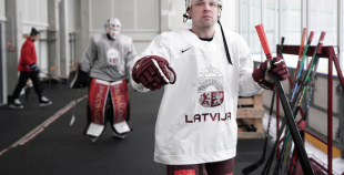 Latvijas hokeja izlases treniņš (09.12)