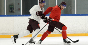 Latvijas hokeja izlases treniņš (09.12)