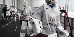 Latvijas hokeja izlases treniņš (09.12)