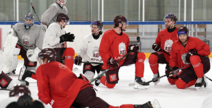 Latvijas hokeja izlases treniņš (09.12)