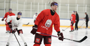 Latvijas hokeja izlases treniņš (09.12)