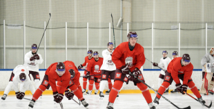 Latvijas hokeja izlases treniņš (09.12)