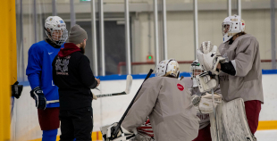 FOTO: Latvijas U-18 hokeja izlases treniņš