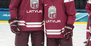 Latvijas hokeja izlase kopbilde un treniņš