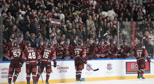 Latvijas izlasei "sausā" uzvara pret Austriju