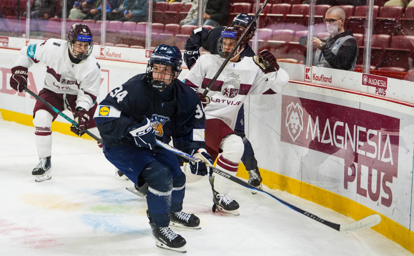 Latvijas jaunieši parāda raksturu un sīvā cīņā zaudē Somijai