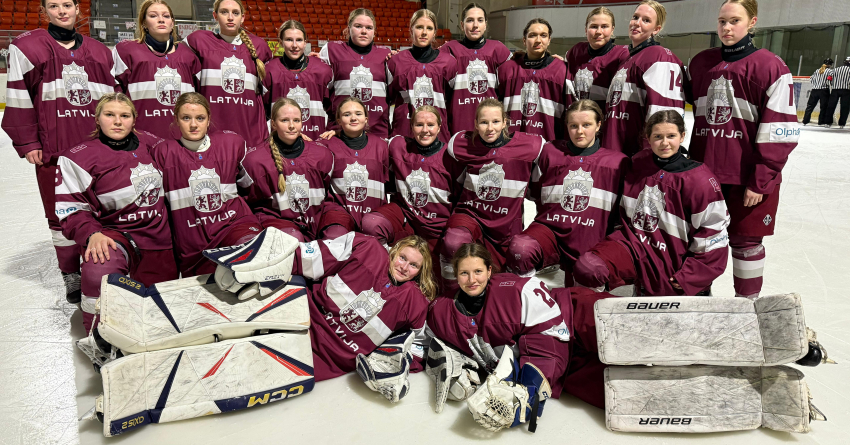 Latvijas U18 sieviešu hokeja izlase ar 5:3 uzveic Lietuvas vienaudzes